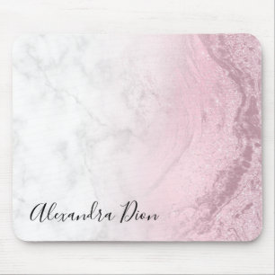 Tapis De Souris Élégant marbre parties scintillant d'or rose mod