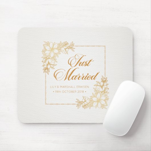 Tapis De Souris Élégant Mariage marié| Mousepad (Avec souris)