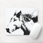 Tapis De Souris Élégant Modèle Pop Art moderne Cheval de course (Avec souris)