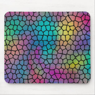 Tapis De Souris Élégant moderne Abstrait coloré Motif de mosaïque