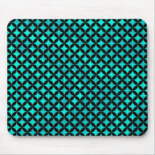 Tapis De Souris Élégant moderne Abstrait Diamants Turquoises Motif (Devant)