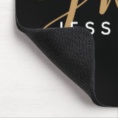 Tapis De Souris Élégant moderne Script Monogramme Initiales Black  (Coin)