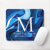 Tapis De Souris Elegant Monogram Blue (Avec souris)