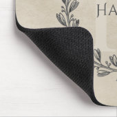 Tapis De Souris Élégant monogramme de couronne | Souris beige (Coin)