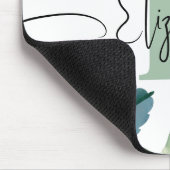 Tapis De Souris Elégant Monogramme Eucalyptus Vert Aquarelle (Coin)
