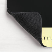 Tapis De Souris Élégant Monogramme Faux Or Noir Modèle moderne (Coin)