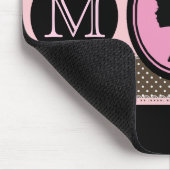 Tapis De Souris Élégant Monogramme Lady (Coin)