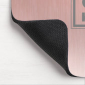 Tapis De Souris Élégant Monogramme métallique rose (Coin)