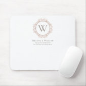 Tapis De Souris Élégant Monogramme Moderne Mariage classique (Avec souris)