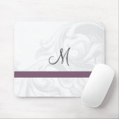 Tapis De Souris Élégant Monogramme Monogramme Mousepads (Avec souris)