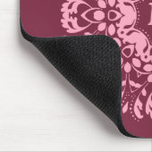 Tapis De Souris Élégant monogramme rose (Coin)