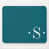 Tapis De Souris Élégant Monogramme vert de la forêt (Devant)
