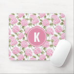 Tapis De Souris Élégant Motif de fleurs d'hydragea rose<br><div class="desc">Améliorez votre espace de travail avec l'élégant Motif Monogram Mouse Pad Rose Hydrangea Flowers. Dotée d'un design floral délicat dans des teintes roses douces, cette souris design ajoute une touche de sophistication à votre bureau. Le monogramme personnalisé crée un look unique et raffiné, ce qui en fait un cadeau idéal...</div>