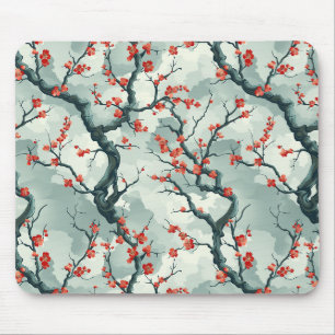 Tapis De Souris Élégant Motif sans couture en fleur de cerisier (7