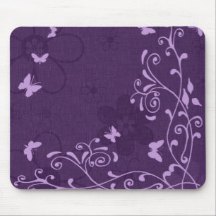 Tapis De Souris Élégant Papillon mauve personnalisable
