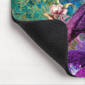 Tapis De Souris Élégant Peacock Vintage violet Turquoise (Coin)