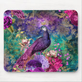 Tapis De Souris Élégant Peacock Vintage violet Turquoise (Devant)