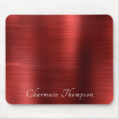 Tapis De Souris Élégant pinceau métal rubis rouge (Devant)