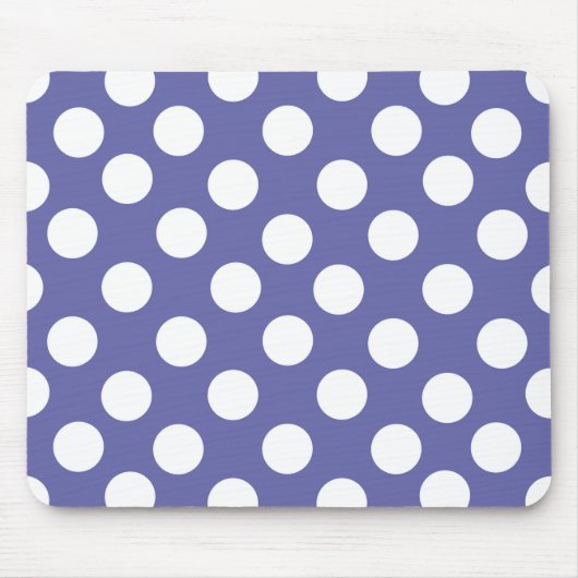 Tapis De Souris Élégant pois blanc violet rétro (Devant)