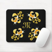 Tapis De Souris Elégant poisson à papillon Koi d'or (Avec souris)