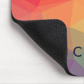 Tapis De Souris Elégant polygonal triangle couleur ajouter votre n (Coin)