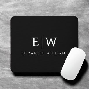 Tapis De Souris Élégant professionnel simple Monogramme minimalist