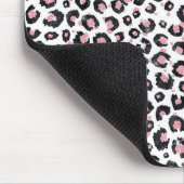 Tapis De Souris Elegant Rose Gold Black Leopard Pattern (Coin)