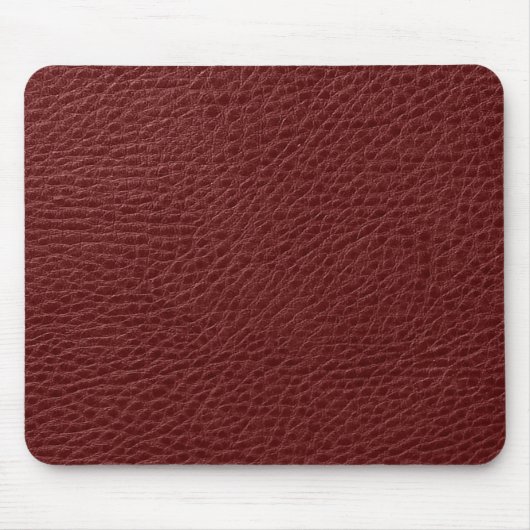 Tapis De Souris Élégant rouge foncé Faux cuir Imprimer (Devant)