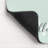 Tapis De Souris Élégant script vert pastel moderne (Coin)