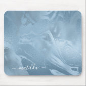 Tapis De Souris Élégant style moderne, marbre bleu bébé (Devant)