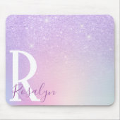 Tapis De Souris Elegant stylish girly ombre purple glitter (Devant)