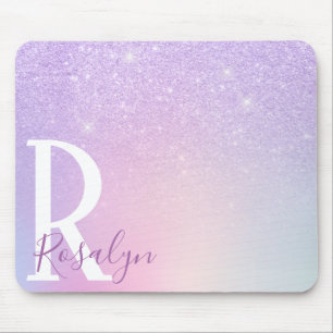 Tapis De Souris Elegant stylish girly ombre purple glitter