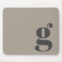 Élégant Taupe Brown gris minimaliste Monogramme ré