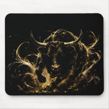 Tapis de Souris Élégant Taureau de Feu