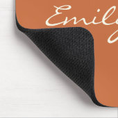 Tapis De Souris Élégant Terracotta manuscrit Nom de script personn (Coin)