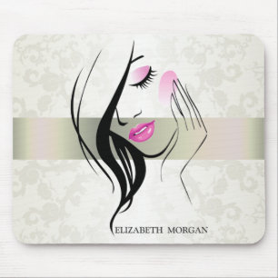 Tapis De Souris Élégant Vintage, Chic, Dentelle, Silhouette de Fil