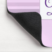 Tapis De Souris Élégant Violet clair rayé fantaisie initiale (Coin)