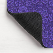 Tapis De Souris Elegant Violet Vintage Damask Pattern (Coin)