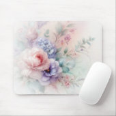 Tapis De Souris Elegant Watercolour Aquarell Flowers Trendy (Avec souris)