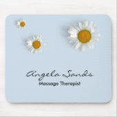 Tapis De Souris Elegant white daisies blue (Devant)