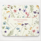 Tapis De Souris Elegant Wildflower Wild Flower Floral Custom (Devant)