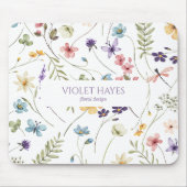 Tapis De Souris Elegant Wildflower Wild Flower Floral Custom (Devant)