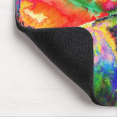 Tapis De Souris Elégante aquarelle rouge florale (Coin)