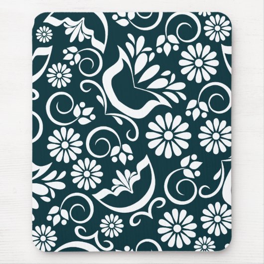 Tapis De Souris Elégante bouche noire et blanche (Devant)