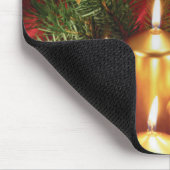 Tapis De Souris Elégante bougie et bougies en or "Joyeux Noël" (Coin)