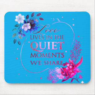 Tapis De Souris Élégante citation artistique florale en or