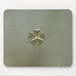 Tapis De Souris Élégante Fête de la Saint-Patrick Trèfle, Cuir Ver