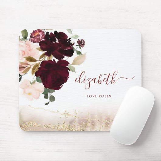 Tapis De Souris Élégante fille élégant Parties scintillant or élég (Avec souris)