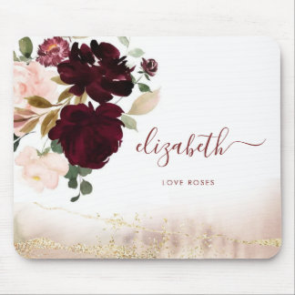 Tapis De Souris Élégante fille élégant Parties scintillant or élég