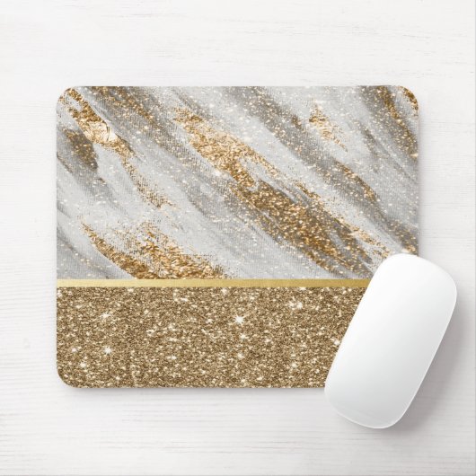 Tapis De Souris Elégante Parties scintillant Or élégant brillant (Avec souris)